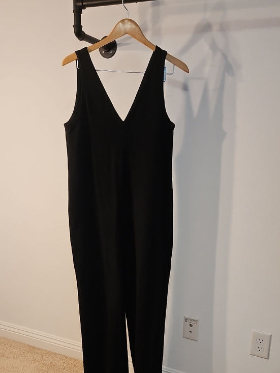 James Perse Pants - James Perse Black Sleeveless V-Neck Jumpsuit